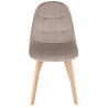 Gepolsterter Samtstuhl COLIN Beige – Skandinavisches Design mit Holzbeinen