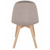 Gepolsterter Samtstuhl COLIN Beige – Skandinavisches Design mit Holzbeinen