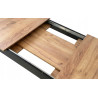 Ausziehbarer Esstisch CRAFT 120/160 x 80 cm – Schwarz/Craft-Eiche